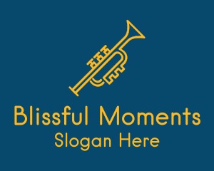 Gold Monoline Trumpet logo