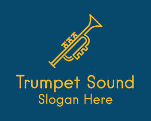 Gold Monoline Trumpet logo