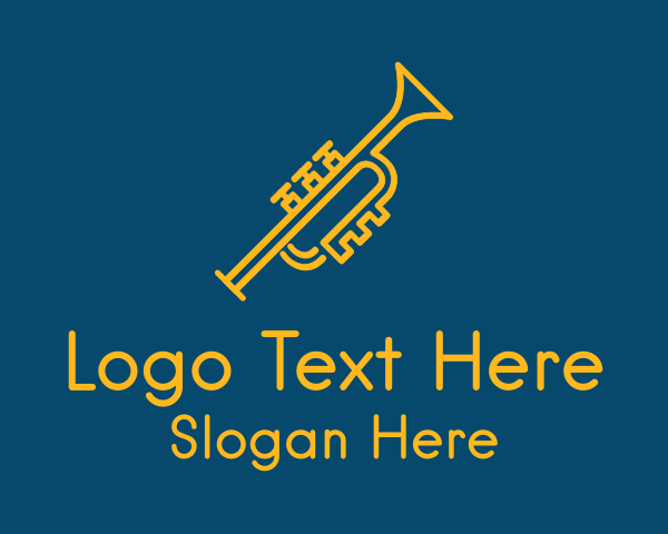 Trumpet Player logo example 3
