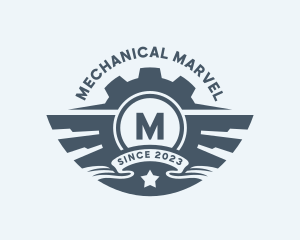 Mechanic Gear Wings logo design