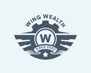 Mechanic Gear Wings logo design