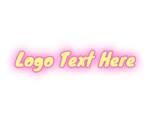 Yellow & Pink Text logo