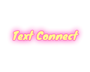 Yellow & Pink Text logo design