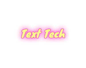 Yellow & Pink Text logo design