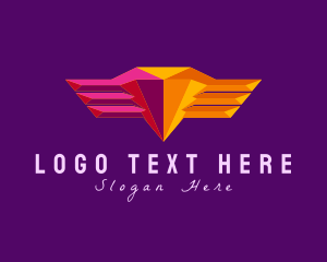 Geometric Gem Wings  logo