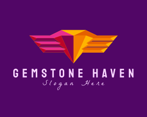 Geometric Gem Wings  logo