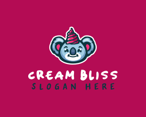 Koala Ice Cream Dessert logo design