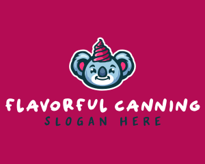 Koala Ice Cream Dessert logo design