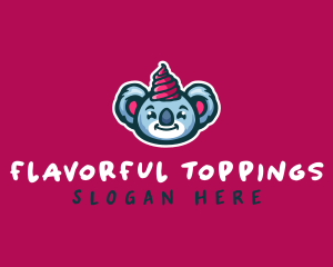 Koala Ice Cream Dessert logo design