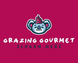 Koala Ice Cream Dessert logo design