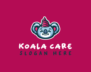 Koala Ice Cream Dessert logo design