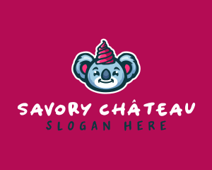 Koala Ice Cream Dessert logo design