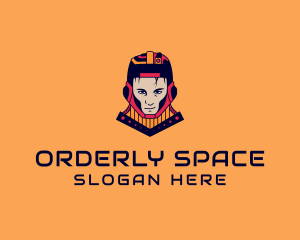 Space Warrior Character logo design