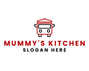 Kitchen Pot Food Truck  logo design