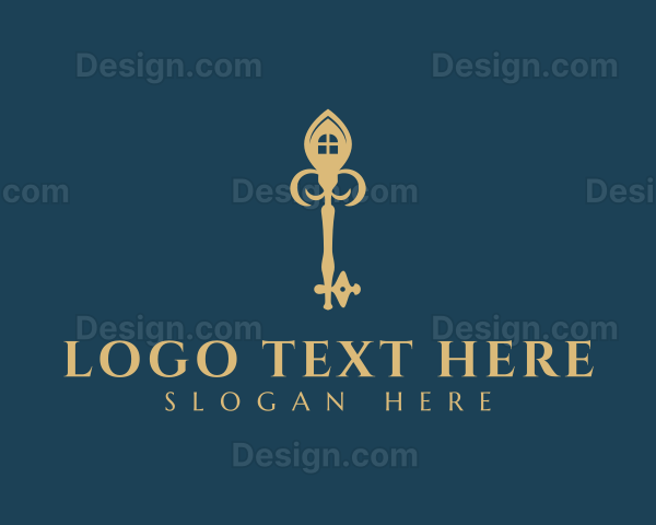 Elegant House Key Logo