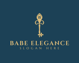 Elegant House Key logo design