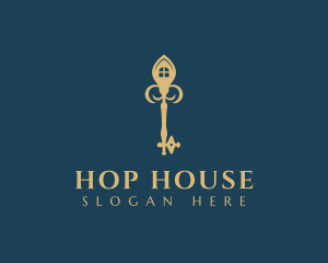 Elegant House Key logo design