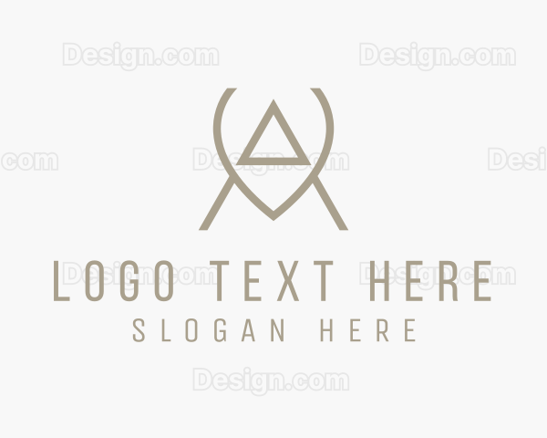 Brown Modern Letter A Logo