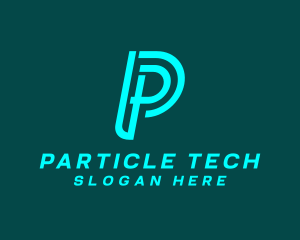 Cyber Tech Letter P logo design