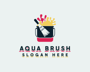 Paint Bucket Smudge logo design