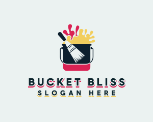 Paint Bucket Smudge logo design