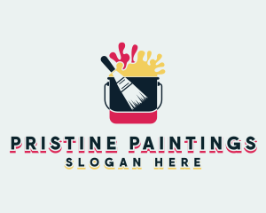 Paint Bucket Smudge logo design