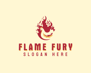 Fire Grill Chicken logo design