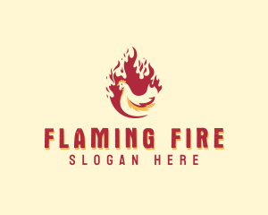 Fire Grill Chicken logo design