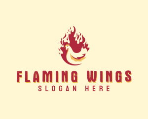 Fire Grill Chicken logo design