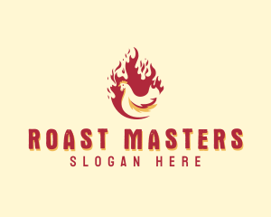 Fire Grill Chicken logo design