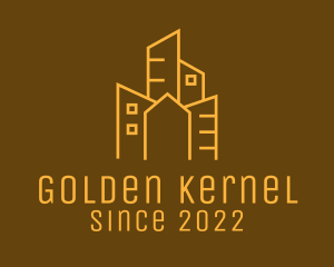 Golden Urban Building Realtor  logo design