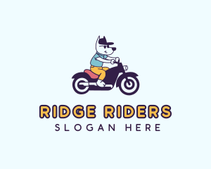 Dog Motorcycle Rider logo design