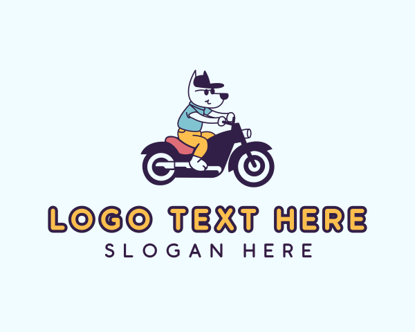 Motorcyclist logo example 3