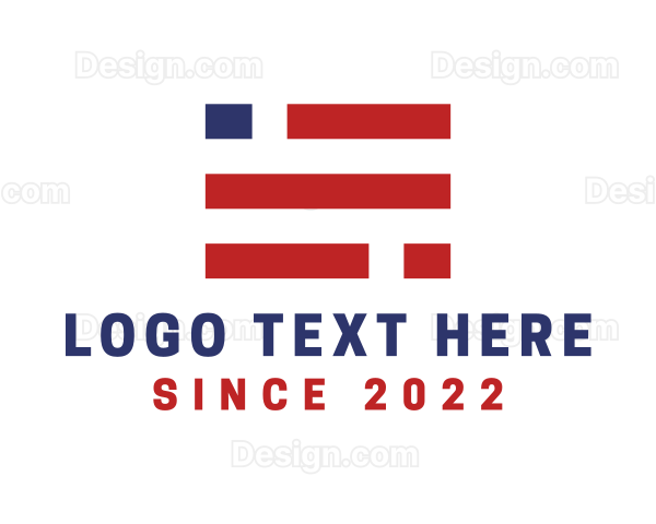 USA Patriotic Stripes Logo