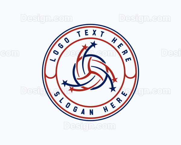 Volleyball Sports League Logo