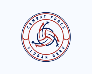 Volleyball Sports League Logo