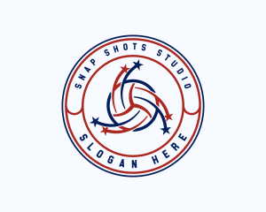 Volleyball Sports League Logo