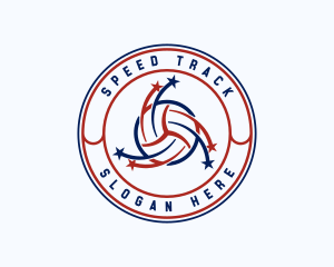 Volleyball Sports League Logo