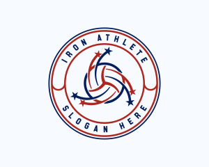 Volleyball Sports League logo design