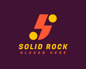 Modern Thunderbolt Letter S logo design