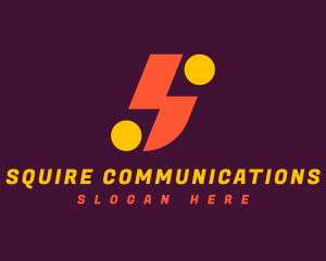 Modern Thunderbolt Letter S logo design