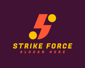 Modern Thunderbolt Letter S logo design