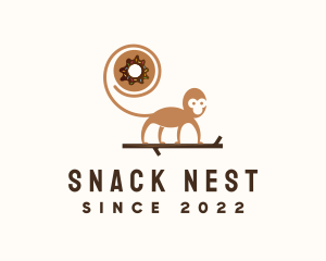 Monkey Donut Pastry logo design