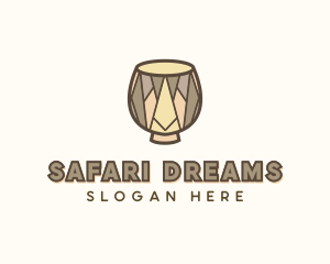 African Music Drum logo design