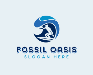 Ocean Surfing Sea Logo