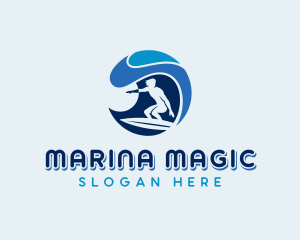 Ocean Surfing Sea logo design