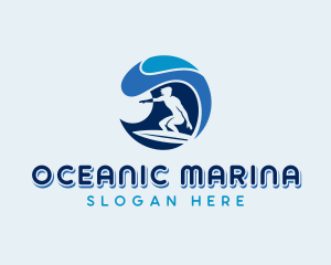 Ocean Surfing Sea logo design