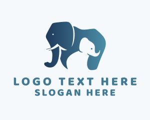 Elephant Wildlife Animal logo