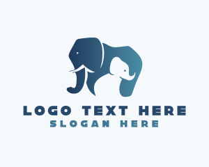 Elephant Wildlife Animal logo