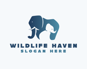 Elephant Wildlife Animal logo design